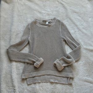 Twik Knit Sweater – Size M | Tan Textured | Neutral Cozycore |